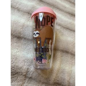 New Tervis Sloth Nope Not Today With Pink Lid 24oz TERVIS Tumbler Cup & Lid